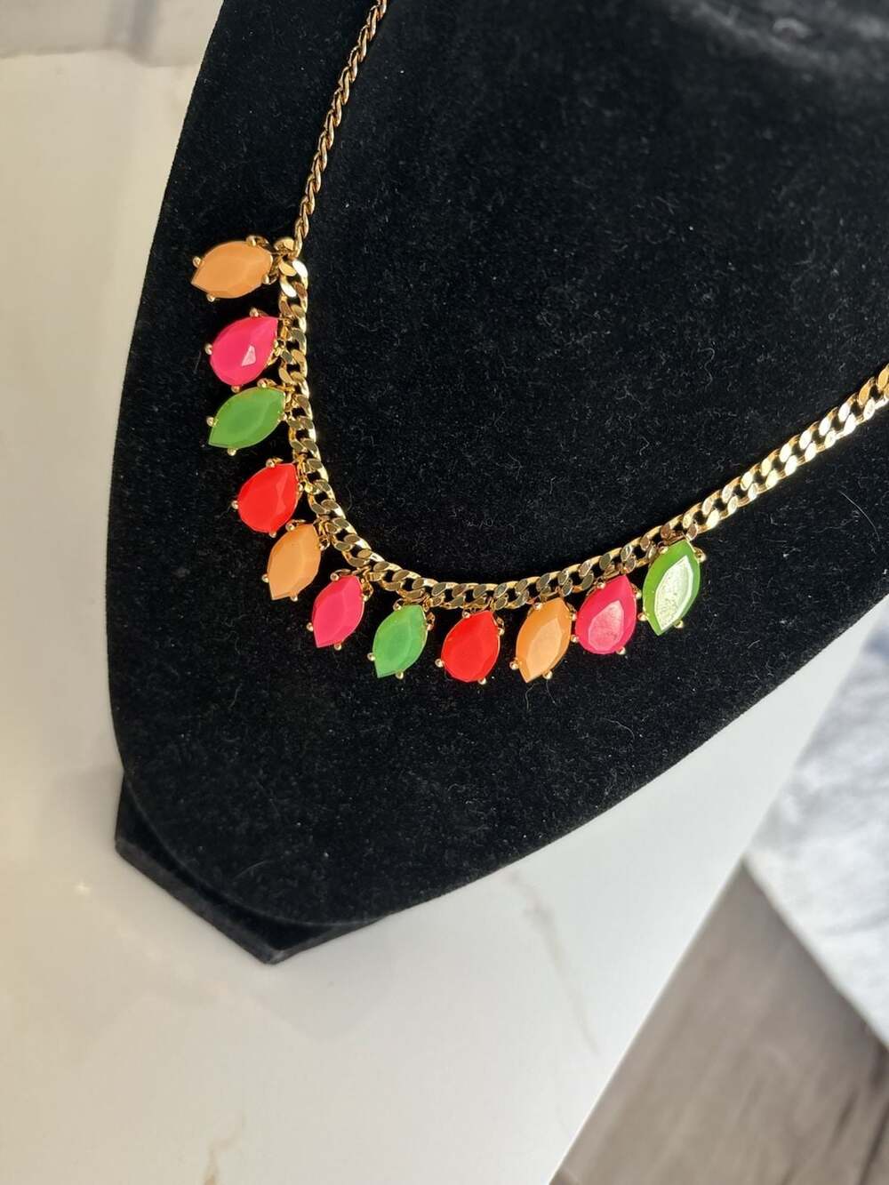 Kate Spade New York Multi-Color Teardrop Statement Necklace